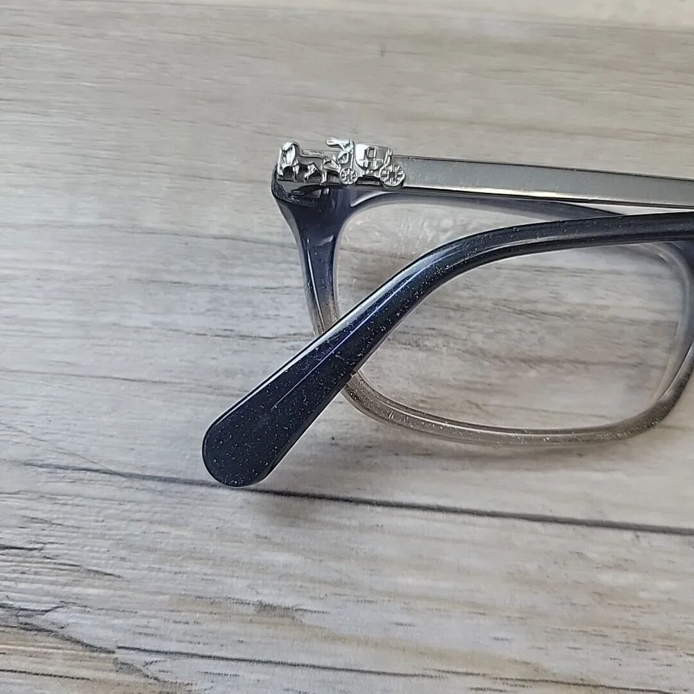 Coach HC 6110 5489 Denim Taupe Glitter Gradient Eyeglasses FRAMES ONLY 50-16-140